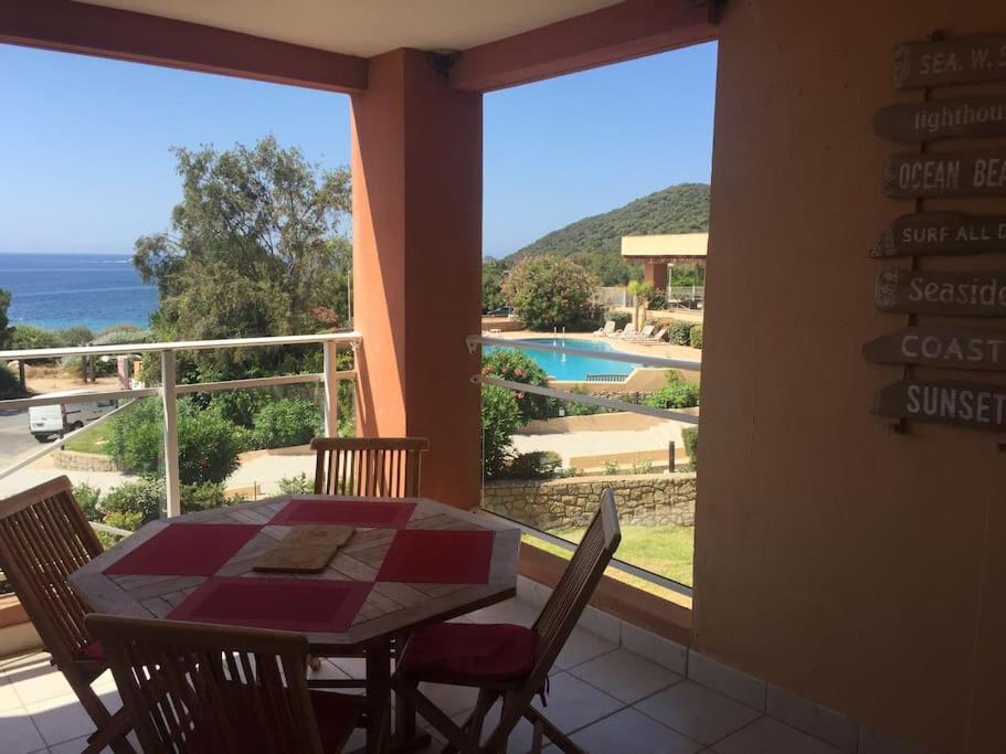 F2 Vue Mer Dans Residence Avec Piscine Ajaccio  Exterior foto